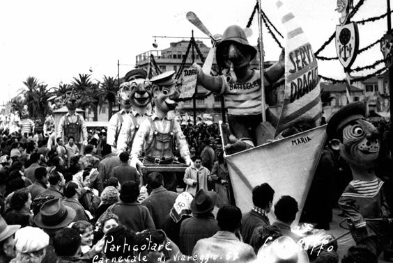 Servizio carnevalesco di Arnaldo Galli - Complessi mascherati - Carnevale di Viareggio 1957