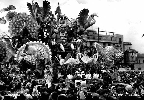 Carnevale si pavoneggia di Ademaro Musetti - Carri grandi - Carnevale di Viareggio 1958