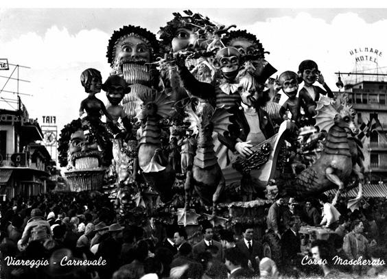 Scimmie prese in carnevale di Ademaro Musetti - Carri grandi - Carnevale di Viareggio 1959