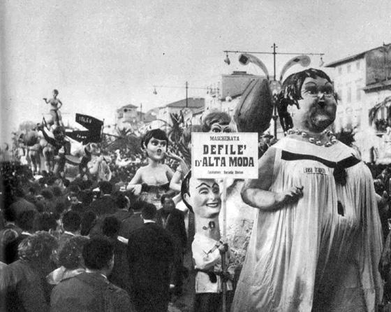 Defilè d’alta moda di Davino Barsella - Mascherate di Gruppo - Carnevale di Viareggio 1960