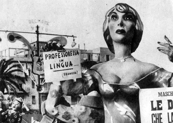 Donne che lavorano di Giovanni Pardini - Mascherate di Gruppo - Carnevale di Viareggio 1960