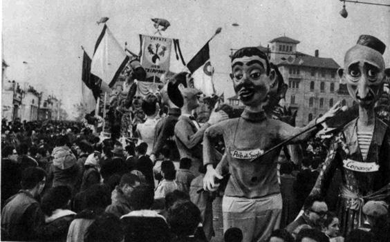 Pranzo di carnevale di Vittorio Lippi - Mascherate di Gruppo - Carnevale di Viareggio 1960