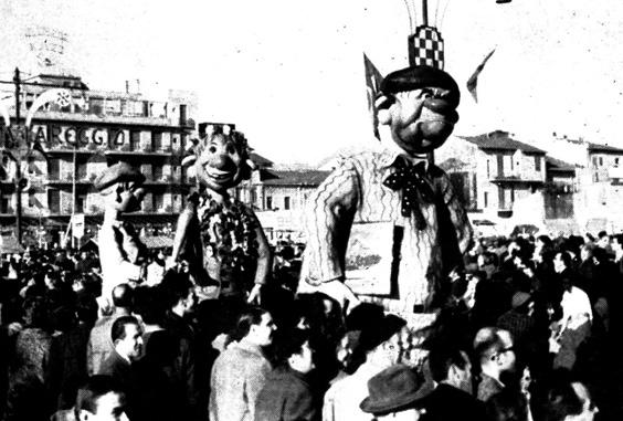 Parodia pittorica di Raffaello Giunta - Mascherate di Gruppo - Carnevale di Viareggio 1961