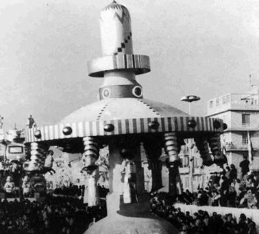 Alla conquista della Terra di Carlo Bomberini - Complessi mascherati - Carnevale di Viareggio 1966