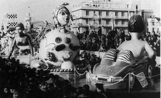 Donne e motori di Giovanni Lazzarini - Complessi mascherati - Carnevale di Viareggio 1966