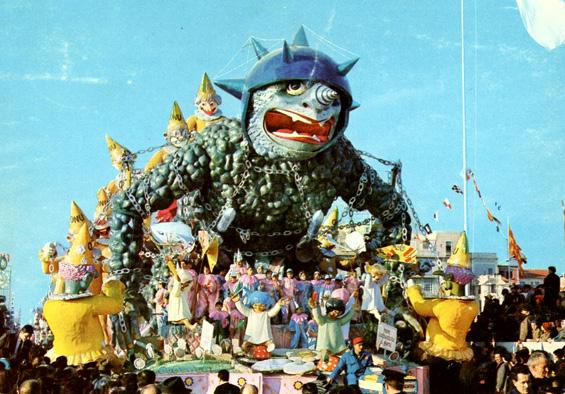 Non calpestate i fiori di Arnaldo Galli - Carri grandi - Carnevale di Viareggio 1966