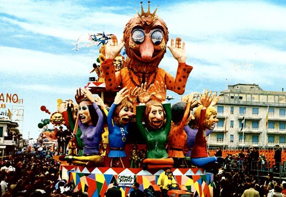 Carnevale hippy di Ademaro Musetti - Carri grandi - Carnevale di Viareggio 1970