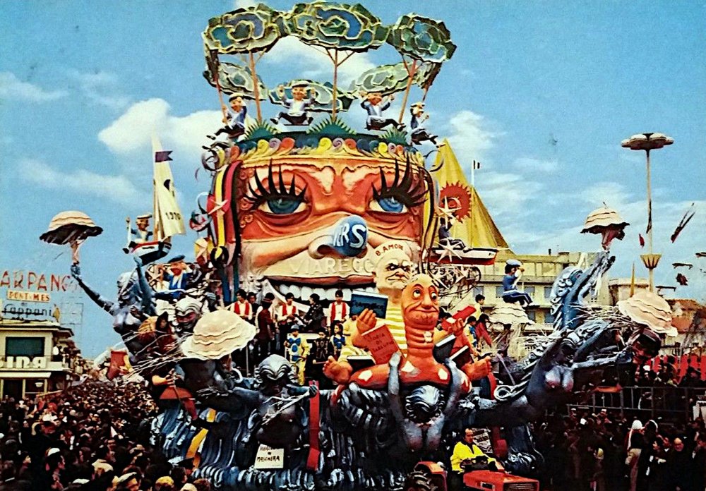 Viareggio in maschera di Nilo Lenci - Carri grandi - Carnevale di Viareggio 1970