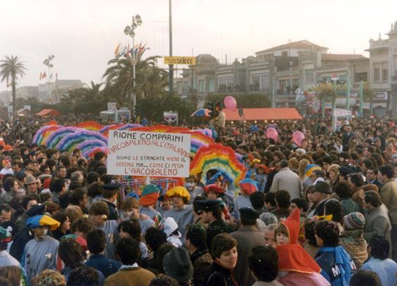 Arcobaleno all’italiana di Rione Comparini - Palio dei Rioni - Carnevale di Viareggio 1983