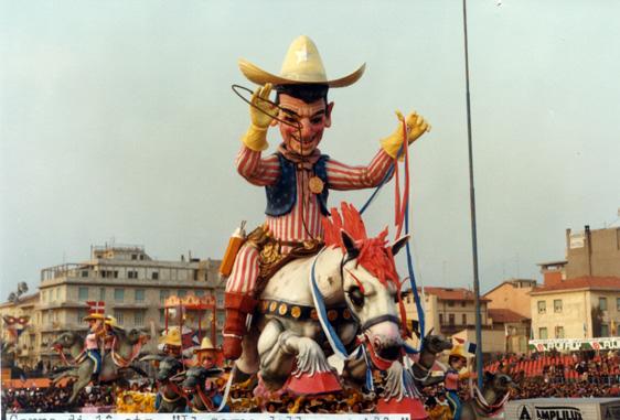 Il sogno dello sceriffo di Giulio Palmerini (progetto Nilo Lenci) - Carri grandi - Carnevale di Viareggio 1984