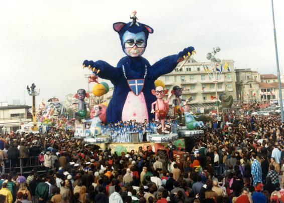 Gatta ci cova di Carlo Vannucci - Carri grandi - Carnevale di Viareggio 1987