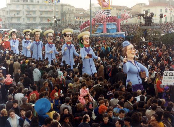 Le collegiali e lezioni anticipate di Carlo e Giorgio Bomberini - Mascherate di Gruppo - Carnevale di Viareggio 1987