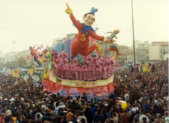 Salverò la RAI di Fabrizio Galli - Carri piccoli - Carnevale di Viareggio 1987