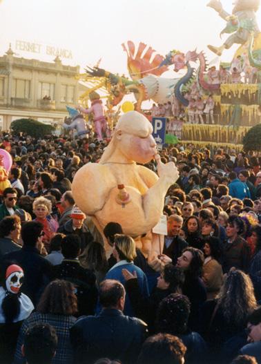 Non darti troppe arie di Luca Pellegrini - Maschere Isolate - Carnevale di Viareggio 1988
