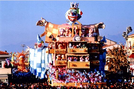 Carnevale nel cassetto di Arnaldo Galli - Carri grandi - Carnevale di Viareggio 1989