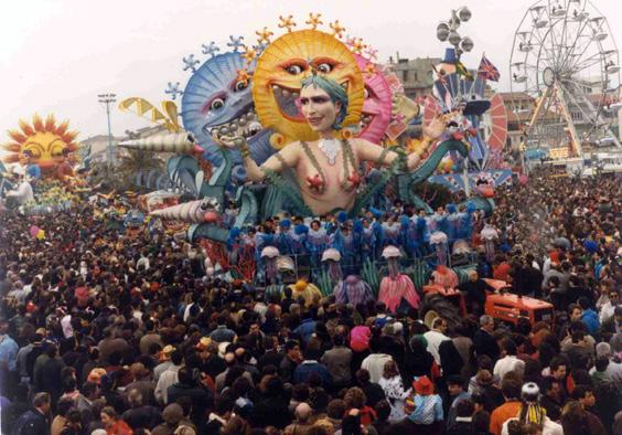 Vieni, vedi, torni di Franco Malfatti - Carri piccoli - Carnevale di Viareggio 1990