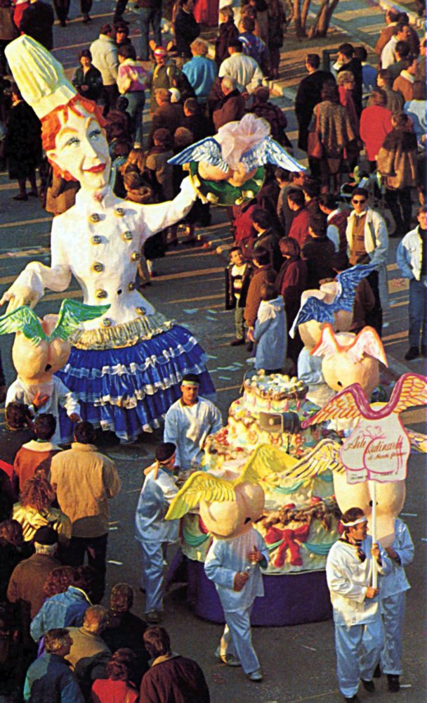 Arte culinaria di Floriano Marchi - Maschere Isolate - Carnevale di Viareggio 1991