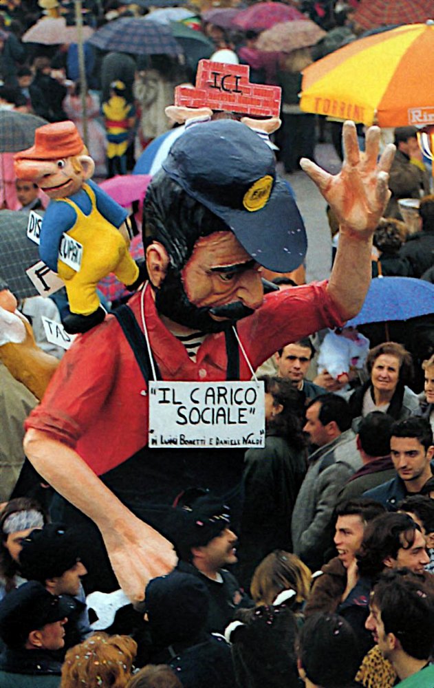 Il carico sociale di Daniele Naldi e Luigi Bonetti - Maschere Isolate - Carnevale di Viareggio 1995