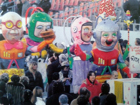 Gita su Marte di Marzia Etna - Mascherate di Gruppo - Carnevale di Viareggio 1998