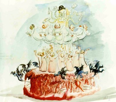 bozzetto Commedia ‘70 di Silvano Avanzini - Carri grandi - Carnevale di Viareggio 1971