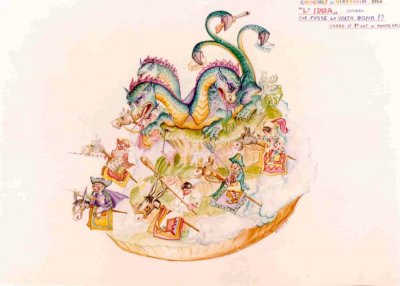 bozzetto L’Idra di Renato Galli - Carri grandi - Carnevale di Viareggio 1984