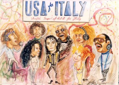 bozzetto Usa for Italy di Simone Politi e Federica Lucchesi - Mascherate di Gruppo - Carnevale di Viareggio 1993