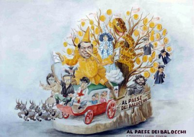 bozzetto Al paese dei balocchi di Silvano e Alessandro Avanzini - Carri grandi - Carnevale di Viareggio 1995