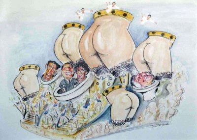 bozzetto La voce dell’anima di Gionata Francesconi - Carri grandi - Carnevale di Viareggio 1995