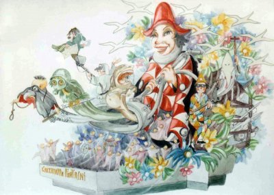 bozzetto L’acchiappafantasmi di Giovanni Maggini - Carri grandi - Carnevale di Viareggio 1995
