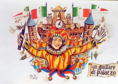 bozzetto Un giullare di palazzo di Emilio Cinquini - Carri piccoli - Carnevale di Viareggio 1997