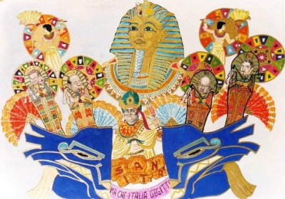 bozzetto Ma che Italia d’Egitto di Enrico Vannucci - Carri grandi - Carnevale di Viareggio 1999