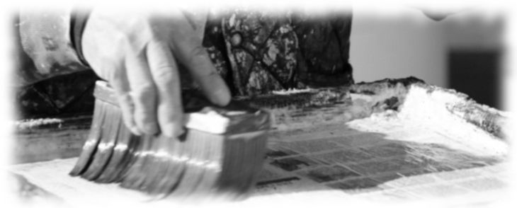 Lavorazione della cartapesta a calco